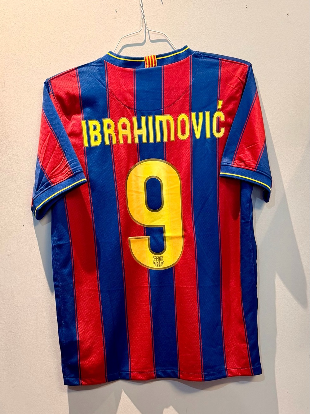 Nike FC Barcelona Red & Blue Ibrahimović #9 Jersey